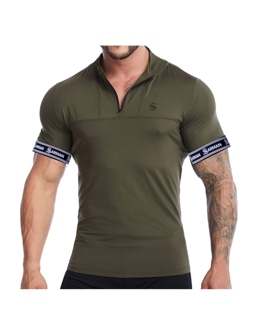 Zuws 2 - T-Shirt with Straps for Men - Sarman Fashion - Wholesale Clothing Fashion Brand for Men from Canada