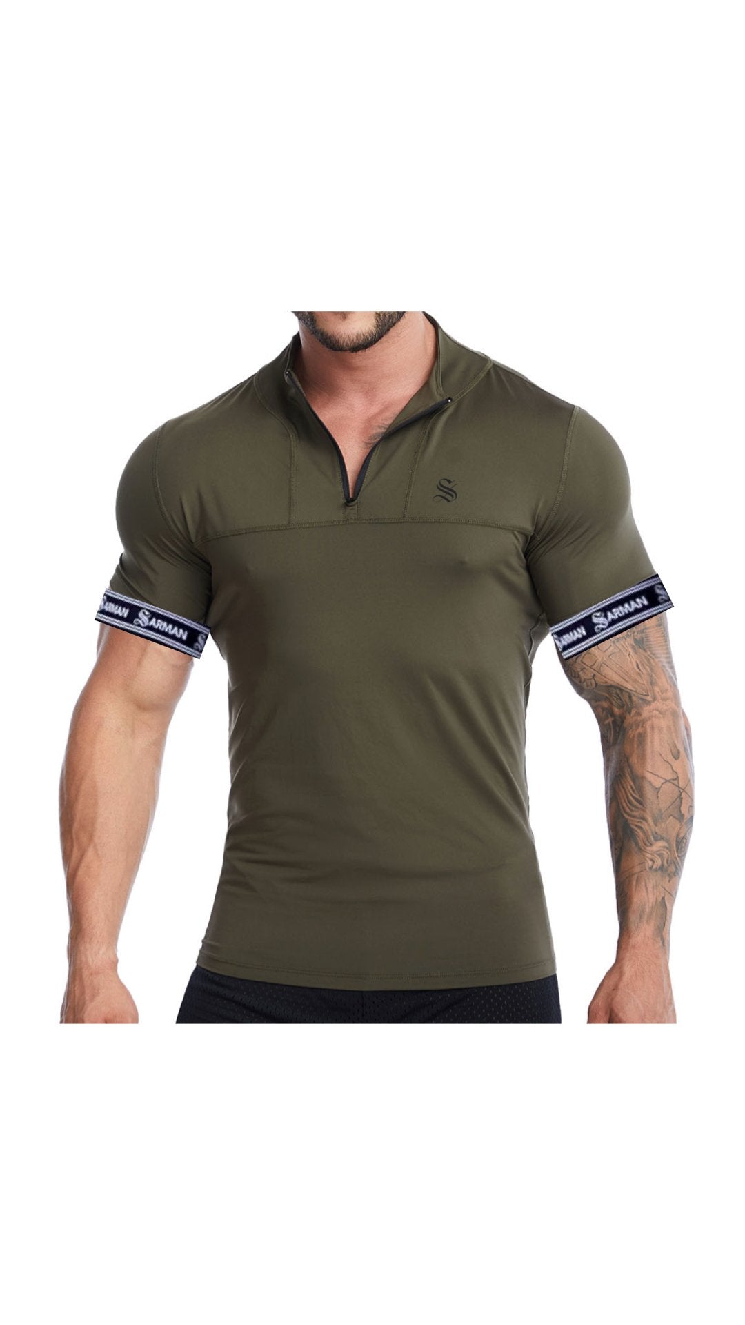 Zuws 2 - T-Shirt with Straps for Men - Sarman Fashion - Wholesale Clothing Fashion Brand for Men from Canada