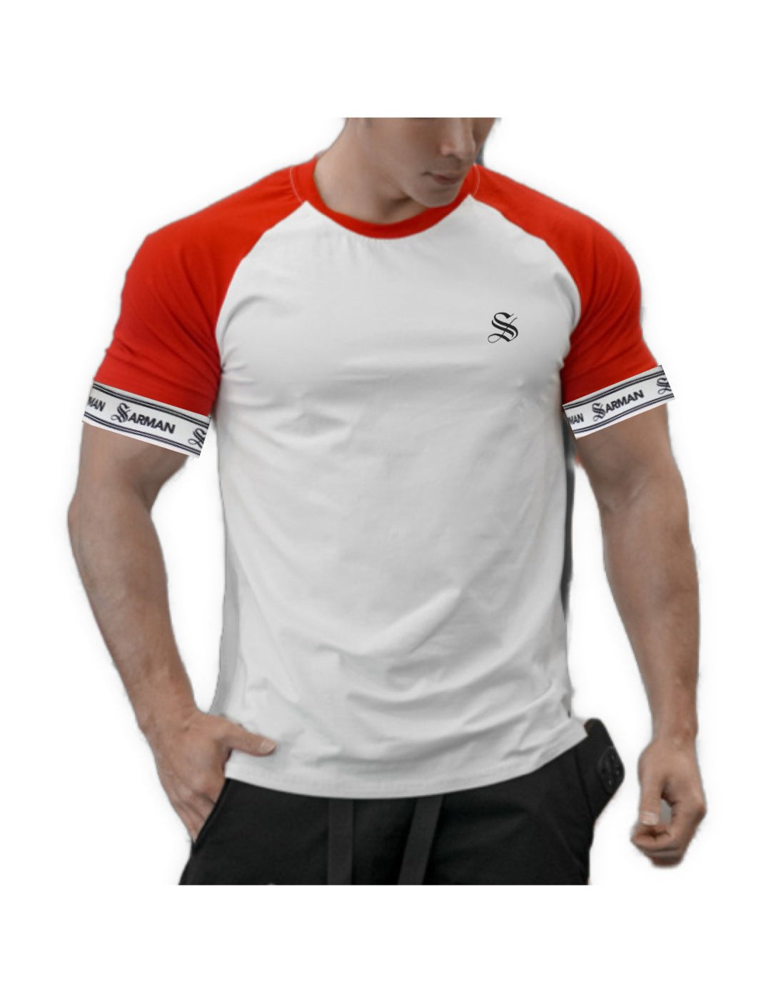 Zuws 4 - T-Shirt with Straps for Men - Sarman Fashion - Wholesale Clothing Fashion Brand for Men from Canada