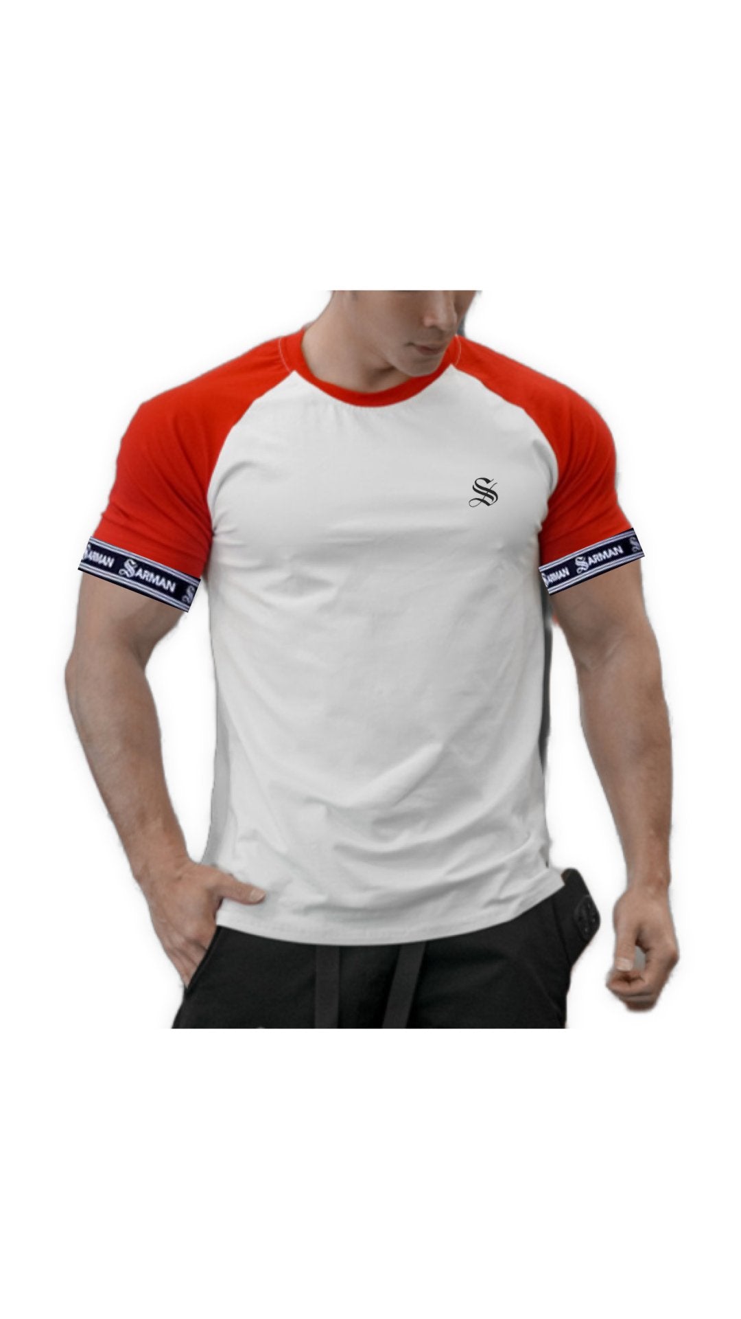 Zuws 4 - T-Shirt with Straps for Men - Sarman Fashion - Wholesale Clothing Fashion Brand for Men from Canada