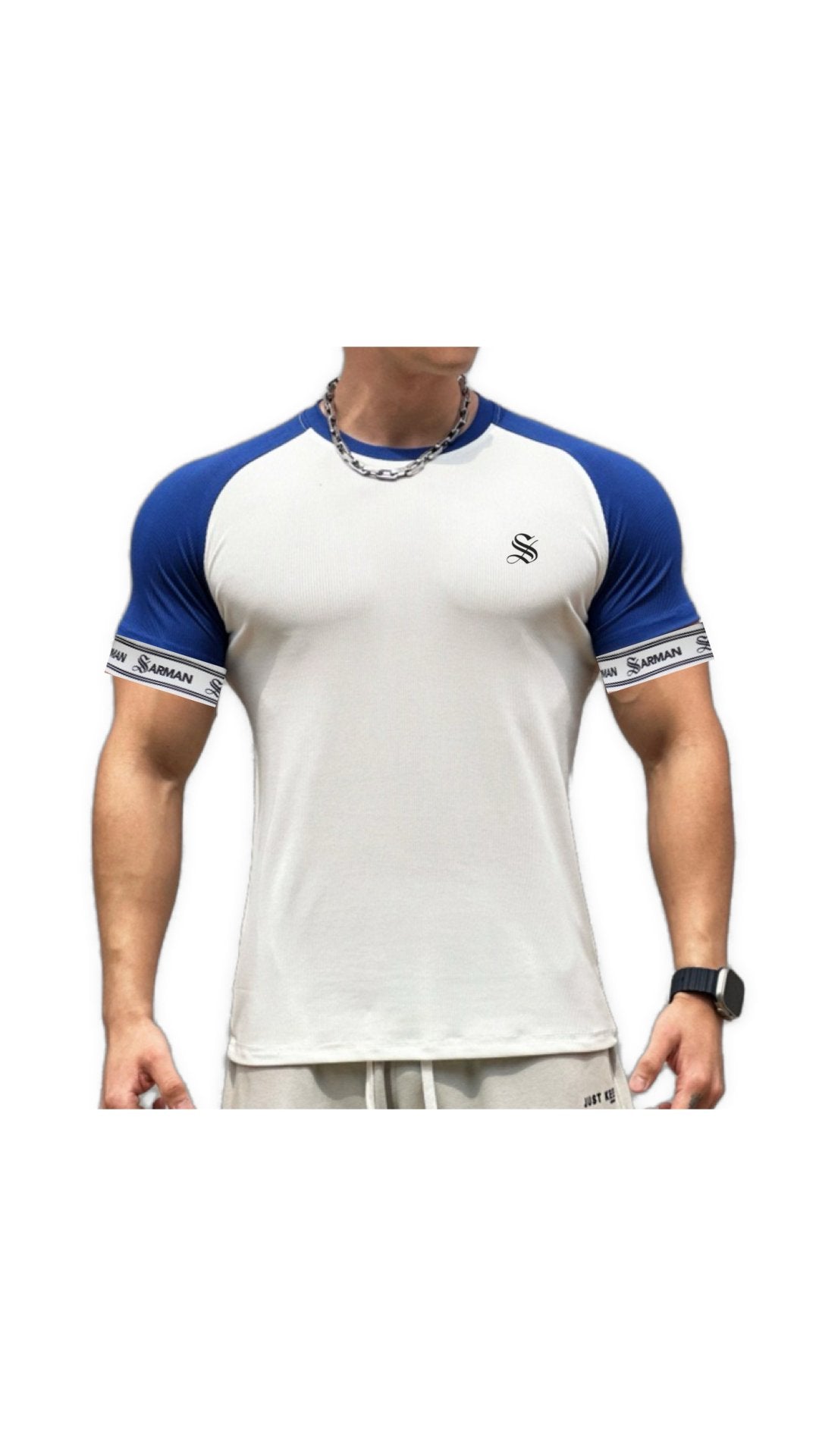 Zuws 6 - T-Shirt with Straps for Men - Sarman Fashion - Wholesale Clothing Fashion Brand for Men from Canada