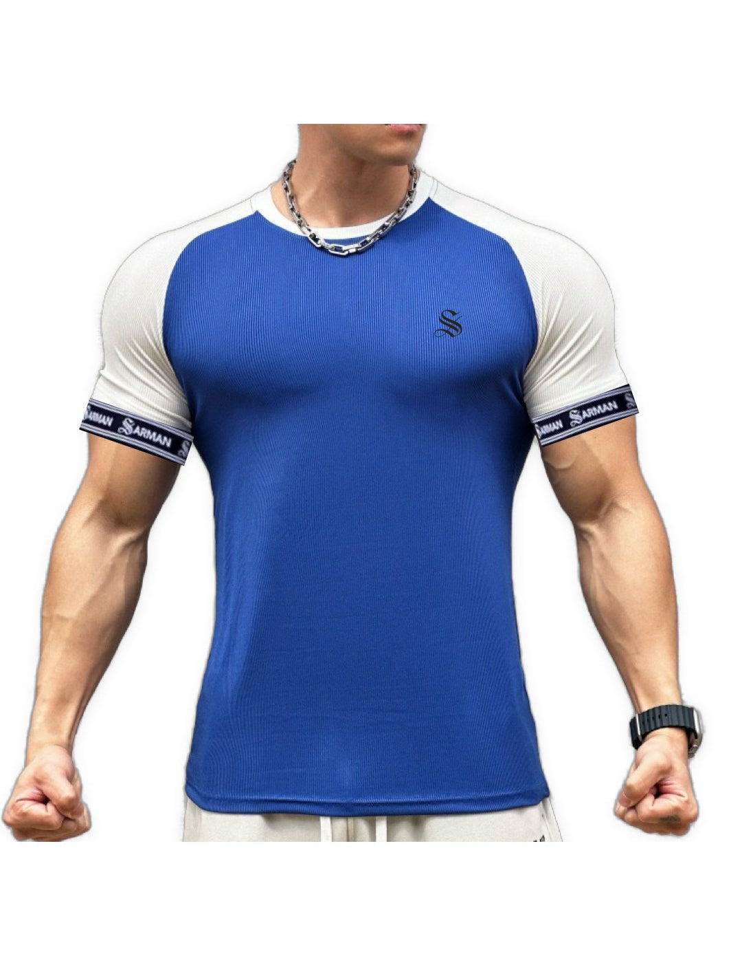 Zuws 8 - T-Shirt with Straps for Men - Sarman Fashion - Wholesale Clothing Fashion Brand for Men from Canada