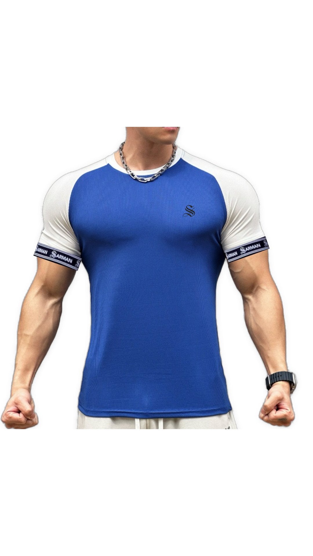 Zuws 8 - T-Shirt with Straps for Men - Sarman Fashion - Wholesale Clothing Fashion Brand for Men from Canada