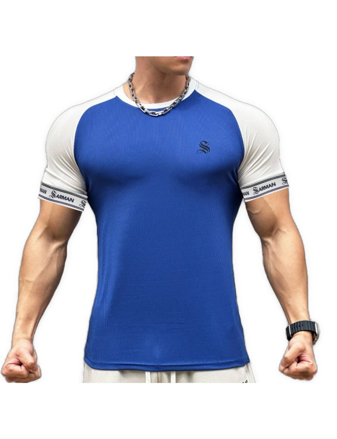 Zuws 8 - T-Shirt with Straps for Men - Sarman Fashion - Wholesale Clothing Fashion Brand for Men from Canada