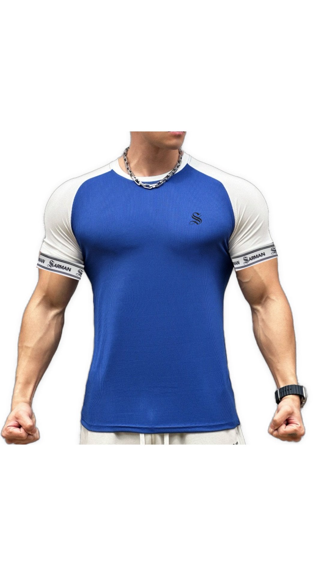 Zuws 8 - T-Shirt with Straps for Men - Sarman Fashion - Wholesale Clothing Fashion Brand for Men from Canada