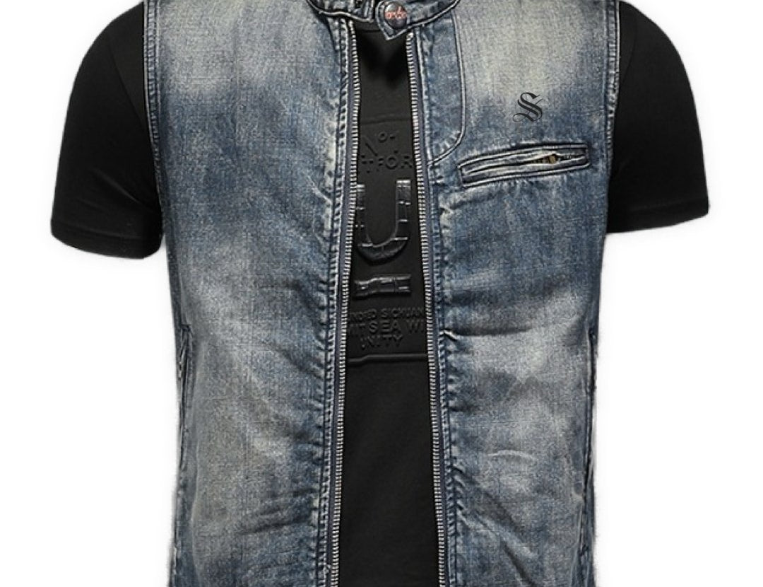 ERTY - Sleeveless Jeans Jacket for Men - Sarman Fashion - Wholesale Clothing Fashion Brand for Men from Canada