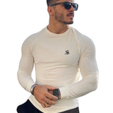 White Base - White Long Sleeve Shirt for Men - Sarman Fashion - Wholesale Clothing Fashion Brand for Men from Canada